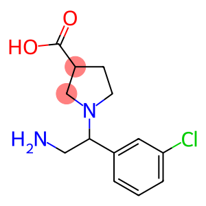 1-[2-AMINO-1-(3-CHLORO-PHENYL)-ETHYL]-PYRROLIDINE-3-CARBOXYLIC ACID