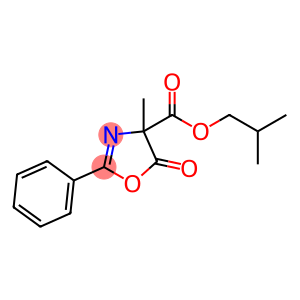 4-Oxazolecarboxylic  acid,  4,5-dihydro-4-methyl-5-oxo-2-phenyl-,  2-methylpropyl  ester