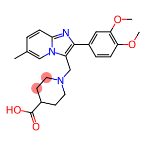 4-Piperidinecarboxylic acid, 1-[[2-(3,4-dimethoxyphenyl)-6-methylimidazo[1,2-a]pyridin-3-yl]methyl]-