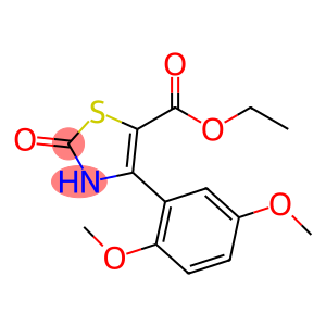 5-Thiazolecarboxylic acid, 4-(2,5-dimethoxyphenyl)-2,3-dihydro-2-oxo-, ethyl ester