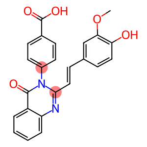 4-(2-[2-(4-HYDROXY-3-METHOXY-PHENYL)-VINYL]-4-OXO-4 H-QUINAZOLIN-3-YL)-BENZOIC ACID