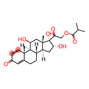 Pregna-1,4-diene-3,20-dione, 11,16,17-trihydroxy-21-(2-methyl-1-oxopropoxy)-, (11β,16α)-