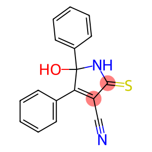1H-Pyrrole-3-carbonitrile, 2,5-dihydro-5-hydroxy-4,5-diphenyl-2-thioxo-