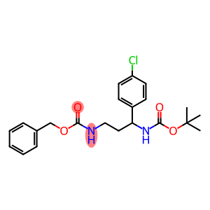 Carbamic acid, N-[3-(4-chlorophenyl)-3-[[(1,1-dimethylethoxy)carbonyl]amino]propyl]-, phenylmethyl ester