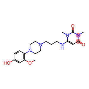 2,4(1H,3H)-Pyrimidinedione, 6-[[3-[4-(4-hydroxy-2-methoxyphenyl)-1-piperazinyl]propyl]amino]-1,3-dimethyl-