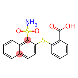 2-([1-(AMINOSULFONYL)-2-NAPHTHYL]SULFANYL)BENZOIC ACID