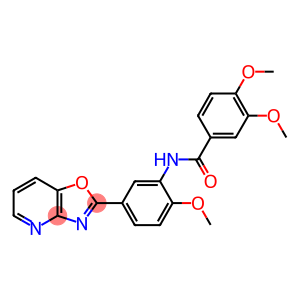 3,4-dimethoxy-N-(2-methoxy-5-[1,3]oxazolo[4,5-b]pyridin-2-ylphenyl)benzamide