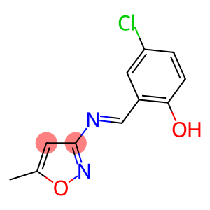 4-chloro-2-{[(5-methyl-3-isoxazolyl)imino]methyl}phenol