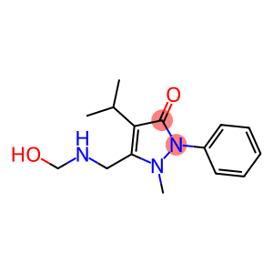 3H-Pyrazol-3-one, 1,2-dihydro-5-[(hydroxymethylamino)methyl]-1-methyl-4-(1-methylethyl)-2-phenyl-