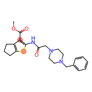 methyl 2-{[(4-benzyl-1-piperazinyl)acetyl]amino}-5,6-dihydro-4H-cyclopenta[b]thiophene-3-carboxylate