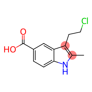 1H-Indole-5-carboxylic acid, 3-(2-chloroethyl)-2-methyl-