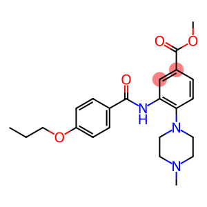 methyl 4-(4-methyl-1-piperazinyl)-3-[(4-propoxybenzoyl)amino]benzoate