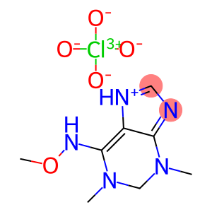 1H-Purinium, 6-(methoxyamino)-1,3-dimethyl-, perchlorate
