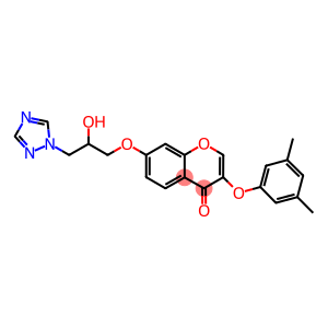 3-(3,5-dimethylphenoxy)-7-[2-hydroxy-3-(1H-1,2,4-triazol-1-yl)propoxy]-4H-chromen-4-one