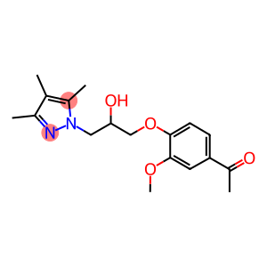 1-{4-[2-hydroxy-3-(3,4,5-trimethyl-1H-pyrazol-1-yl)propoxy]-3-methoxyphenyl}ethanone