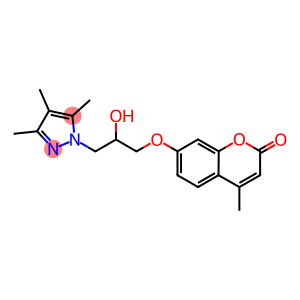 7-[2-hydroxy-3-(3,4,5-trimethyl-1H-pyrazol-1-yl)propoxy]-4-methyl-2H-chromen-2-one