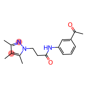 N-(3-acetylphenyl)-3-(3,4,5-trimethyl-1H-pyrazol-1-yl)propanamide