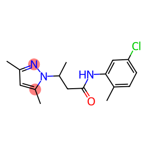 N-(5-chloro-2-methylphenyl)-3-(3,5-dimethyl-1H-pyrazol-1-yl)butanamide