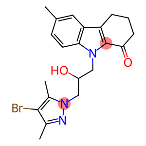 9-[3-(4-bromo-3,5-dimethyl-1H-pyrazol-1-yl)-2-hydroxypropyl]-6-methyl-2,3,4,9-tetrahydro-1H-carbazol-1-one