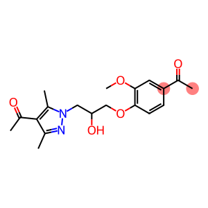 1-{4-[3-(4-acetyl-3,5-dimethyl-1H-pyrazol-1-yl)-2-hydroxypropoxy]-3-methoxyphenyl}ethanone