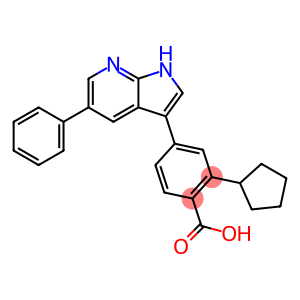 2-环戊基-4-(5-苯基-1H-吡咯并[2,3-b]吡啶-3-基)苯甲酸