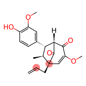 Bicyclo[3.2.1]oct-3-ene-2,8-dione, 7-(4-hydroxy-3-methoxyphenyl)-3-methoxy-6-methyl-5-(2-propenyl)-, (6-exo,7-endo)- (9CI)