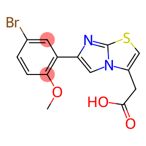 6-(5-BROMO-2-METHOXYPHENYL)IMIDAZO[2,1-B]THIAZOLE-3-ACETIC ACID