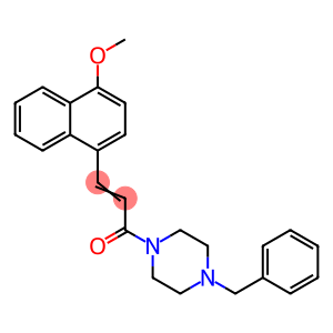 (E)-1-(4-BENZYLPIPERAZINO)-3-(4-METHOXY-1-NAPHTHYL)-2-PROPEN-1-ONE