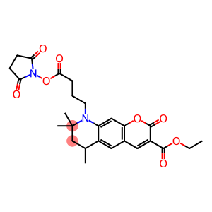 2H-Pyrano[3,2-g]quinoline-9(6H)-butanoic acid, 3-(ethoxycarbonyl)-7,8-dihydro-6,8,8-trimethyl-2-oxo-, 2,5-dioxo-1-pyrrolidinyl ester