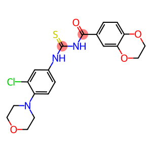 N-[3-chloro-4-(4-morpholinyl)phenyl]-N'-(2,3-dihydro-1,4-benzodioxin-6-ylcarbonyl)thiourea