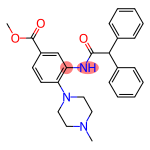 methyl 3-[(diphenylacetyl)amino]-4-(4-methyl-1-piperazinyl)benzoate