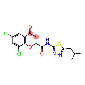 6,8-dichloro-N-(5-isobutyl-1,3,4-thiadiazol-2-yl)-4-oxo-4H-chromene-2-carboxamide