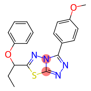 3-(4-methoxyphenyl)-6-(1-phenoxypropyl)[1,2,4]triazolo[3,4-b][1,3,4]thiadiazole