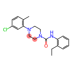 (4-(5-CHLORO-2-METHYLPHENYL)PIPERAZINYL)-N-(2-ETHYLPHENYL)FORMAMIDE