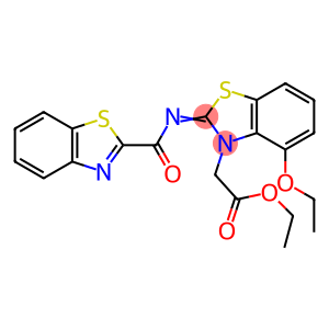 3(2H)-Benzothiazoleacetic acid, 2-[(2-benzothiazolylcarbonyl)imino]-4-ethoxy-, ethyl ester