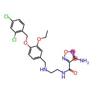 4-amino-N-[2-({4-[(2,4-dichlorobenzyl)oxy]-3-ethoxybenzyl}amino)ethyl]-1,2,5-oxadiazole-3-carboxamide