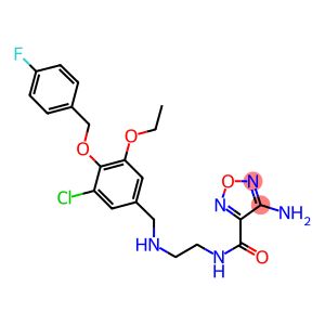 4-amino-N-[2-({3-chloro-5-ethoxy-4-[(4-fluorobenzyl)oxy]benzyl}amino)ethyl]-1,2,5-oxadiazole-3-carboxamide