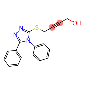 4-[(4,5-diphenyl-4H-1,2,4-triazol-3-yl)sulfanyl]-2-butyn-1-ol