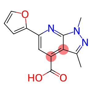 6-(2-Furyl)-1,3-dimethyl-pyrazolo[3,4-b]pyridine-4-carboxylic acid