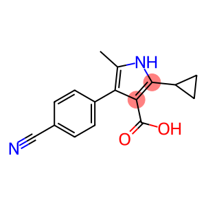 1H-Pyrrole-3-carboxylic  acid,  4-(4-cyanophenyl)-2-cyclopropyl-5-methyl-