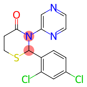 4H-1,3-Thiazin-4-one, 2-(2,4-dichlorophenyl)tetrahydro-3-(2-pyrazinyl)-