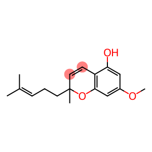 2H-1-Benzopyran-5-ol, 7-methoxy-2-methyl-2-(4-methyl-3-penten-1-yl)-