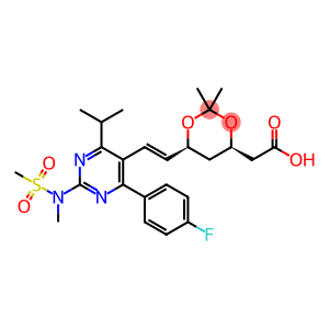 1,3-Dioxane-4-acetic acid, 6-[(1E)-2-[4-(4-fluorophenyl)-6-(1-methylethyl)-2-[methyl(methylsulfonyl)amino]-5-pyrimidinyl]ethenyl]-2,2-dimethyl-, (4R,6S)-