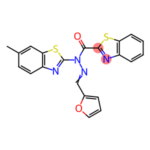 2-Benzothiazolecarboxylic acid, 2-(2-furanylmethylene)-1-(6-methyl-2-benzothiazolyl)hydrazide