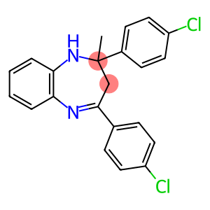 1H-1,5-Benzodiazepine, 2,4-bis(4-chlorophenyl)-2,3-dihydro-2-methyl-