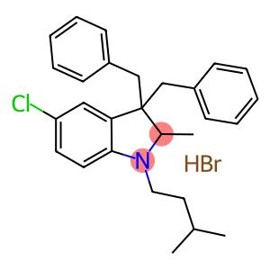 1-Isoamyl-2-methyl-3,3-dibenzyl-5-chloroindolium bromide