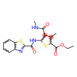 2-Thiophenecarboxylic acid, 5-[(2-benzothiazolylcarbonyl)amino]-3-methyl-4-[(methylamino)carbonyl]-, ethyl ester