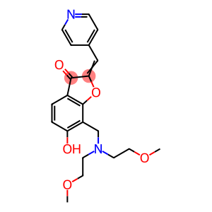 (2Z)-7-[[bis(2-methoxyethyl)azaniumyl]methyl]-3-oxo-2-(pyridin-4-ylmethylidene)-1-benzofuran-6-olate