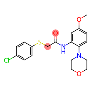 2-[(4-chlorophenyl)sulfanyl]-N-[5-methoxy-2-(4-morpholinyl)phenyl]acetamide