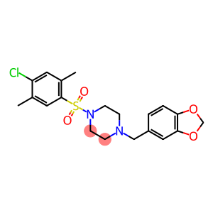 1-(1,3-benzodioxol-5-ylmethyl)-4-[(4-chloro-2,5-dimethylphenyl)sulfonyl]piperazine